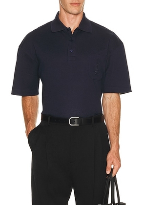 Saint Laurent Cassandre Pocket Shirt in Bleu Minuit - Navy. Size S (also in L, XL/1X).