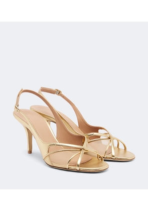 Malone Souliers Petra leather and mesh slingback sandals