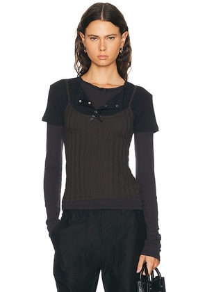 Acne Studios Ersilia Jersey T-Shirt in Black - Black. Size S (also in XS, M, L).