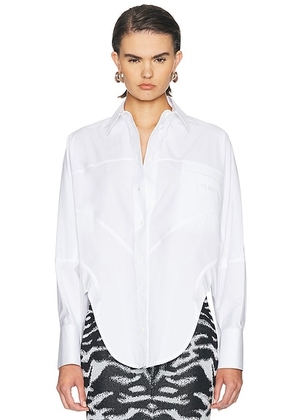 THE ATTICO Oversized Shirt in White - White. Size 36 (also in 38, 40, 42).