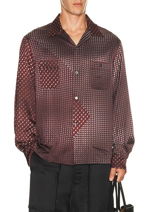 Maison Margiela Paisley Printed Shirt in Bordeaux - Burgundy. Size 52 (also in 48, 50).