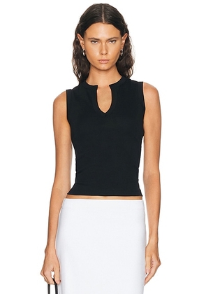 FLORE FLORE Iman Tank Top in Black - Black. Size L (also in XS, S, M, XL).