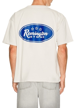 Remington Stone Bronco Tee in Bone - Cream. Size XL/1X (also in S, M, L).