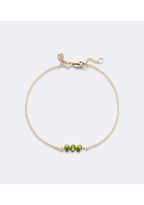 Sydney Evan Martini Olives 14kt gold bracelet with sapphires