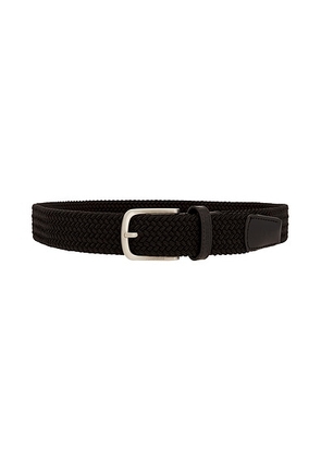 J.Lindeberg Bernhard Belt in Black - Black. Size 100 (also in 85, 90).
