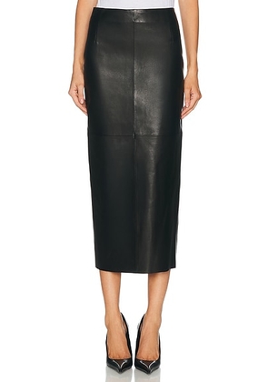 NOUR HAMMOUR Selly Skirt in Noir Classique - Black. Size 38 (also in 34, 36, 40, 42).