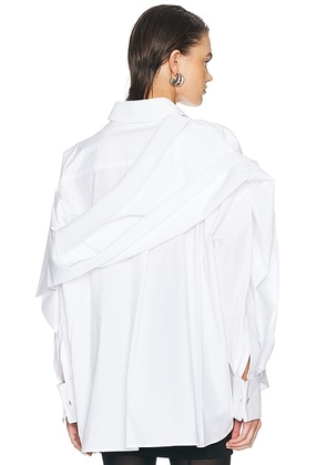 THE ATTICO Oversized Shirt in White - White. Size 40 (also in 36, 38, 42, 44).