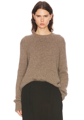 The Row Pato Cashmere Sweater in Grey Taupe - Grey. Size L (also in S, XS, M).