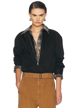 Acne Studios Odossa Twill Trench Jacket in Black - Black. Size 34 (also in 36, 38, 40).