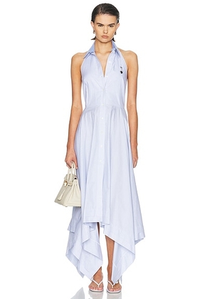 Monse Bunny Ear Tie Handkerchief Dress in Blue Multi - Blue. Size 6 (also in 0, 2, 4, 8).