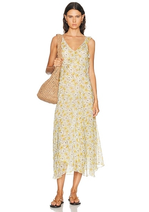 Isabel Marant Etoile Luxie Dress in Light Yellow & Ecru - Yellow. Size 42 (also in 36, 38, 40).