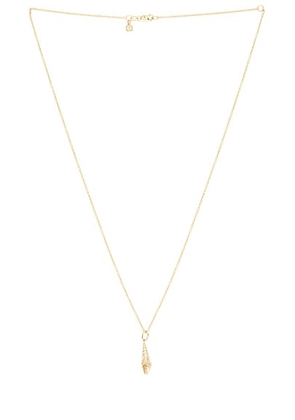 Sydney Evan Long Shell Charm Necklace in Gold - Metallic Gold. Size all.