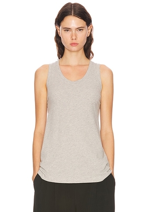The Row Elana Top in Light Grey Melange - Grey. Size L (also in S, XS, M).