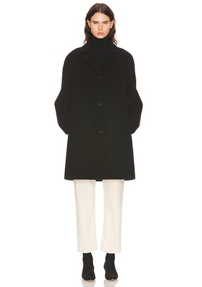 The Row Keiran Coat in Black - Black. Size 2 (also in ).