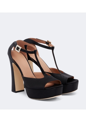 Malone Souliers Nomi embellished satin platform sandals