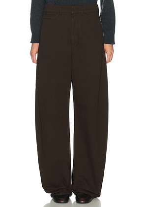 Lemaire High Waisted Curved Pants in Ristretto - Brown. Size 42 (also in 34, 36, 38, 40).