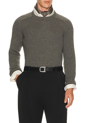 Saint Laurent Round Neck Sweater in Heather anthracite - Grey. Size S (also in M, L, XL/1X).