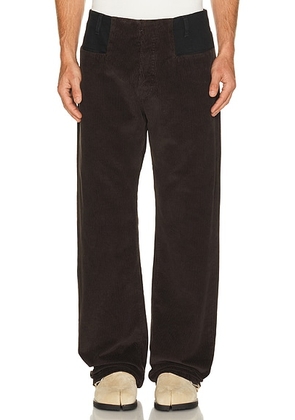 Maison Margiela Waistless Trousers in Dark Brown - Brown. Size 32 (also in 30, 34).