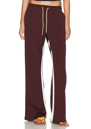 THE UPSIDE Marnie Wide Leg Pant in Maroon - Burgundy. Size M (also in XS, S, L).