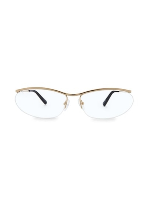 THE ATTICO Charlotte Optical Glasses in Yellow Gold - Metallic Gold. Size all.