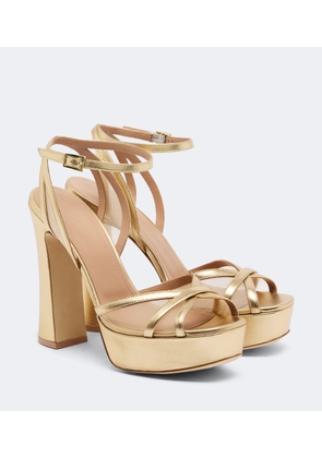 Malone Souliers Sylvie leather and mesh platform sandals