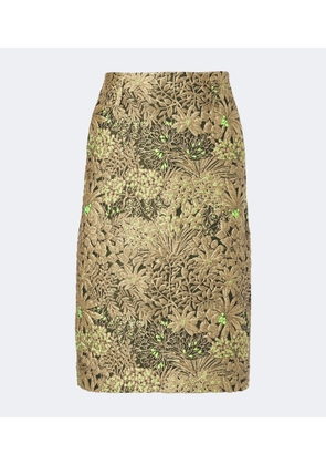 Dries Van Noten Floral jacquard midi skirt