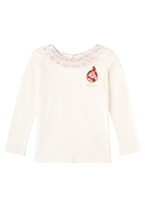 Bonpoint Tidjany embellished patch-applique cotton T-shirt