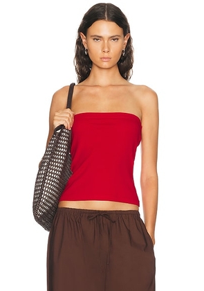 FLORE FLORE Bes Bandeau Top in Apple - Red. Size S (also in XS, M, L).