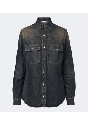 Fendi Cotton-blend denim shirt
