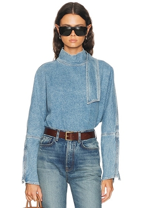 AGOLDE Kembra Top in Magnify - Blue. Size L (also in XS, S, M, XL).
