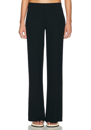 Eterne Easy Lounge Butter Rib Pant in Black - Black. Size L (also in XS, S, M).