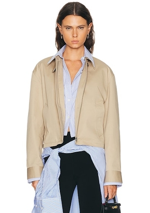 Acne Studios Odossa Twill Trench Jacket in Pale Beige - Beige. Size 36 (also in 34, 38, 40, 42).