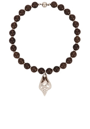 Julietta Eos Necklace in Brown & Silver - Brown. Size all.