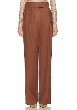 Valentino Functional Suiting Pant in Foundation - Brown. Size 38 (also in 40, 42, 44).