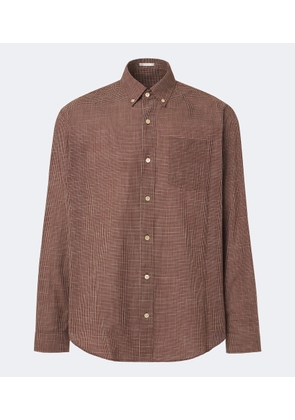 The Row Pompeo checked cotton flannel shirt