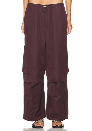 AGOLDE Coulson Parachute Pant in Cordovan - Burgundy. Size XS (also in S, M, L, XL).
