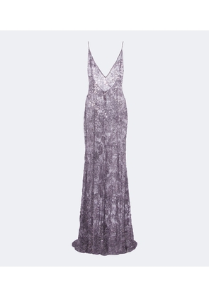 The New Arrivals Ilkyaz Ozel Claudie sequined lace gown