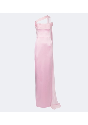 The New Arrivals Ilkyaz Ozel Julietta scarf-detail satin gown