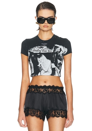 Dolce & Gabbana Jersey Graphic T-Shirt in Black - Black. Size 38 (also in ).