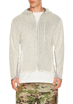 XLIM Ep.9 01 Hoodie Zip Up in Ivory - Cream. Size M (also in S, L, XL/1X).