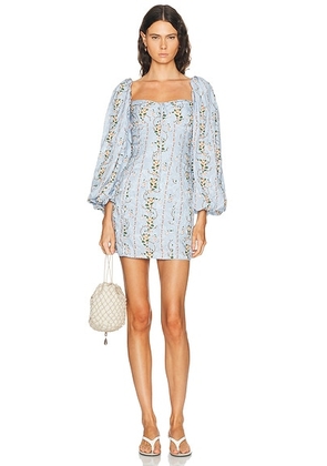Agua by Agua Bendita Lorena Mini Dress in Navegante - Blue. Size XS (also in M).