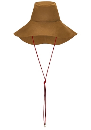 TWP Nantukcet Sound Hat in British Khaki & Red - Brown. Size all.