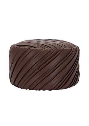 Rowen Rose Pleated Pillbox Hat in Brown - Brown. Size all.