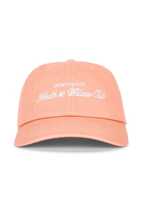 Sporty & Rich H&W Club Hat in Flamingo - Coral. Size all.