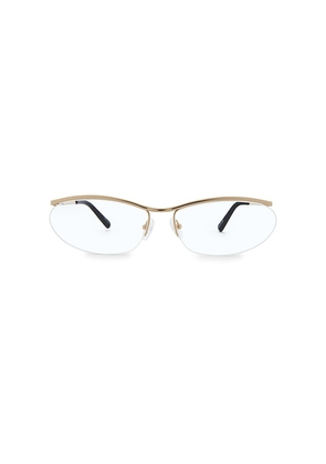 THE ATTICO Charlotte Optical Glasses in Metallic Gold.