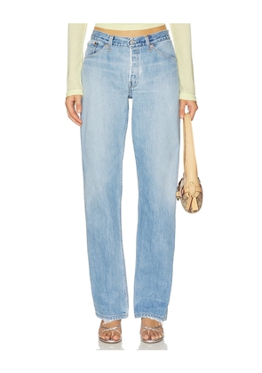 aligrace 90s Low Waist Tomboy Jean in Blue. Size 28. Also in 29.