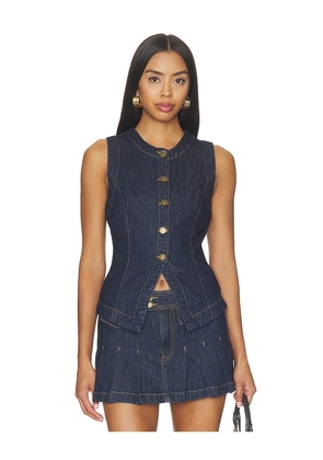 BLANKNYC Denim Vest in Blue. Size XS. Also in S, M, L.
