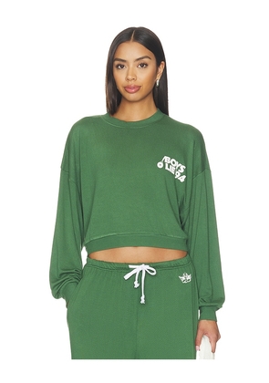 Boys Lie Match Point '94 Crepe Kara Crewneck Sweatshirt in Green. Size XS/S. Also in M/L, XL/XXL.