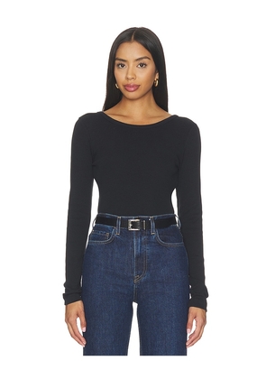 CLOSED Deep Back Longsleeve in Black. Size XXS. Also in XS, S, M, L, XL.