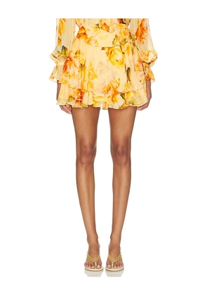 HEMANT AND NANDITA Mini Skirt in Yellow. Size S. Also in M, L, XL, XXS, XS.